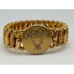 Vintage American Queen Pitman Keeler Gold Filled Expansion Sweetheart Bracelet
